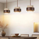 Orvina Travertine Pendant Light - Japandi Wabi-Sabi Stone Kitchen Island Lamp