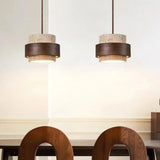 Orvina Travertine Pendant Light - Japandi Wabi-Sabi Stone Kitchen Island Lamp