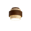 Owen Travertine Wabi-Sabi Ceiling Light - Handcrafted Minimalist Flush Mount
