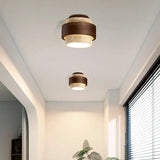 Owen Travertine Wabi-Sabi Ceiling Light - Handcrafted Minimalist Flush Mount