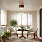 Owen Travertine Wabi-Sabi Ceiling Light - Handcrafted Minimalist Flush Mount