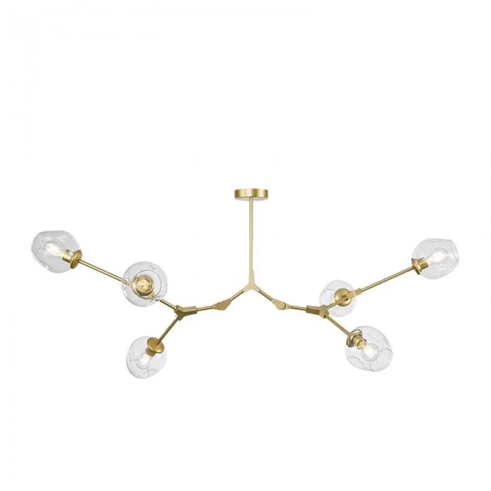 Polak Branching Glass Pendant Light | Modern Mid-Century Chandelier