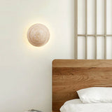 Applique Murale Ronde Ralvion Nordic Travertine - Sconce Minimaliste en Pierre Naturelle