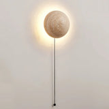 Applique Murale Ronde Ralvion Nordic Travertine - Sconce Minimaliste en Pierre Naturelle