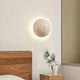 Applique Murale Ronde Ralvion Nordic Travertine - Sconce Minimaliste en Pierre Naturelle