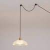 Ribbed Spiral Pendant Swag Light