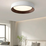 Plafonnier Ronan LED rond et minimaliste | Fini bois moderne