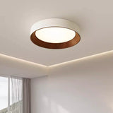 Plafonnier Ronan LED rond et minimaliste | Fini bois moderne