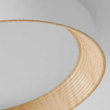 Plafonnier Ronan LED rond et minimaliste | Fini bois moderne