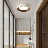 Plafonnier Ronan LED rond et minimaliste | Fini bois moderne