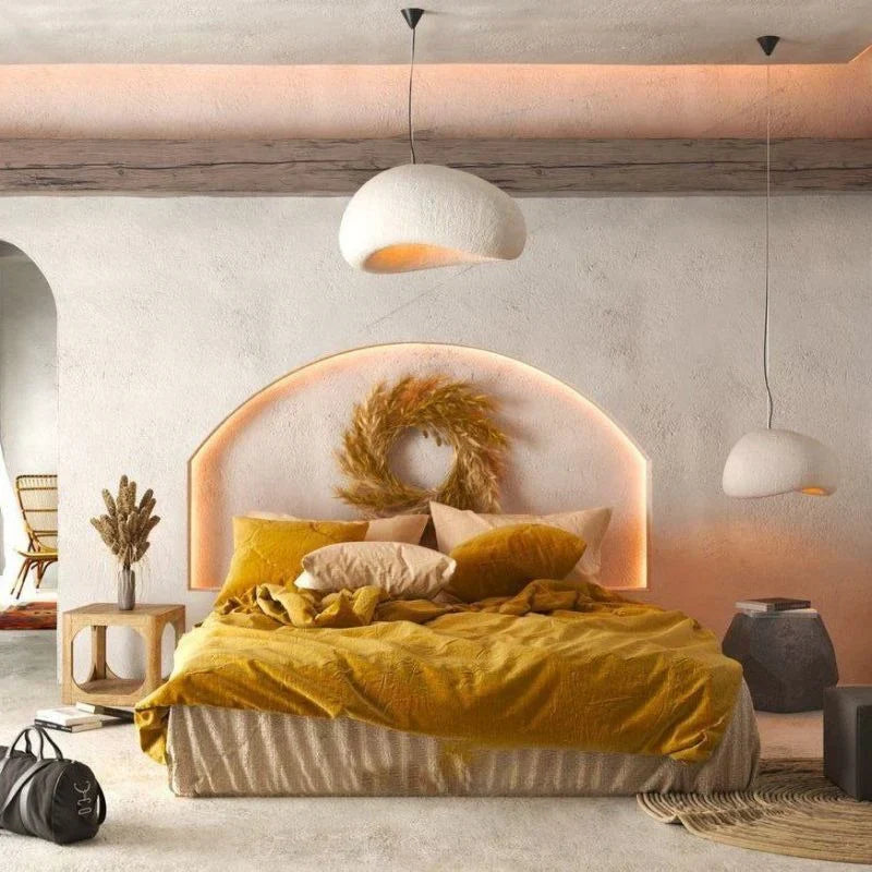 Khmara Wabi-Sabi Cloud Pendant Lamp | Organic Resin Dome Light - Ailampplus