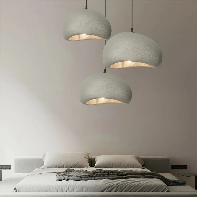 Khmara Wabi-Sabi Cloud Pendant Lamp | Organic Resin Dome Light - Ailampplus