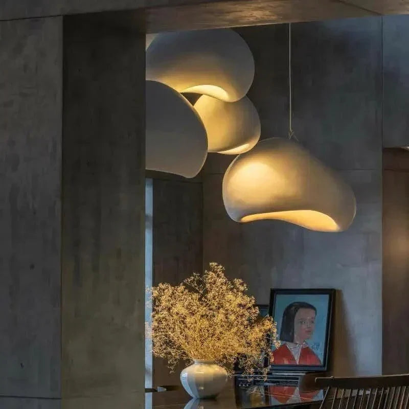 Khmara Wabi-Sabi Cloud Pendant Lamp | Organic Resin Dome Light - Ailampplus