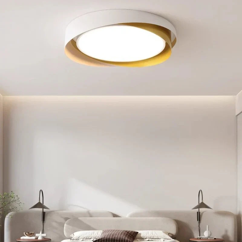 Solvane Minimalistische Doppelring-LED-Deckenleuchte | Moderne Aufbauleuchte