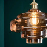 Valenra Macaron Orange Glass Pendant Light | Mid-Century Tiered Lamp