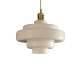 Valenra Macaron Orange Glass Pendant Light | Mid-Century Tiered Lamp