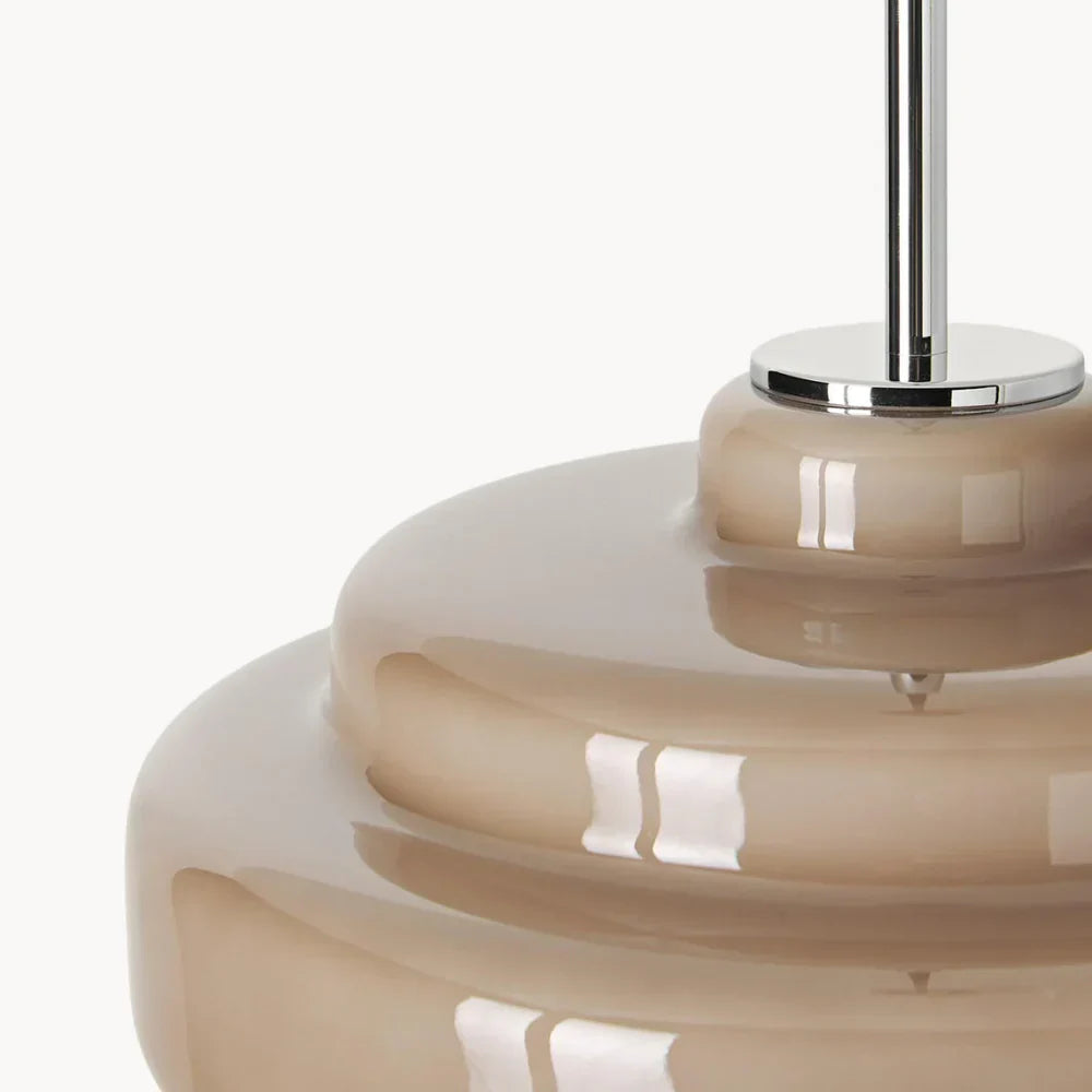 Valenra Macaron Orange Glass Pendant Light | Mid-Century Tiered Lamp