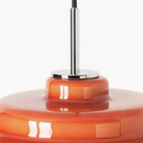 Valenra Macaron Orange Glass Pendant Light | Mid-Century Tiered Lamp