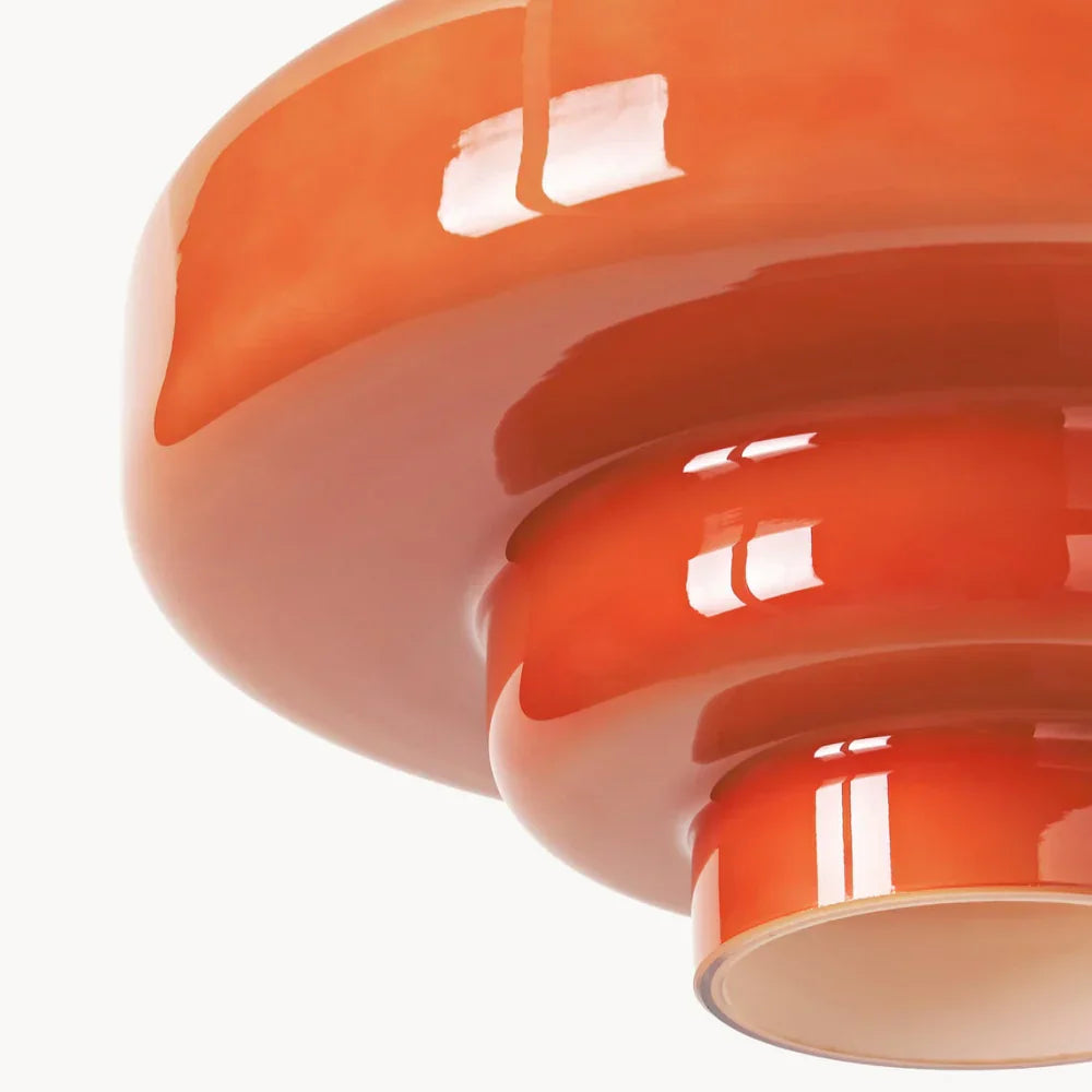 Valenra Macaron Orange Glass Pendant Light | Mid-Century Tiered Lamp