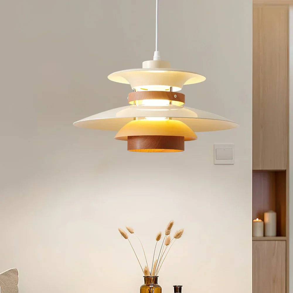 Suspension Valindra Morandi en métal multicouche - Lustre design moderne