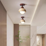 Suspension Velian Japandi en travertin naturel
