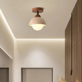 Suspension Velian Japandi en travertin naturel