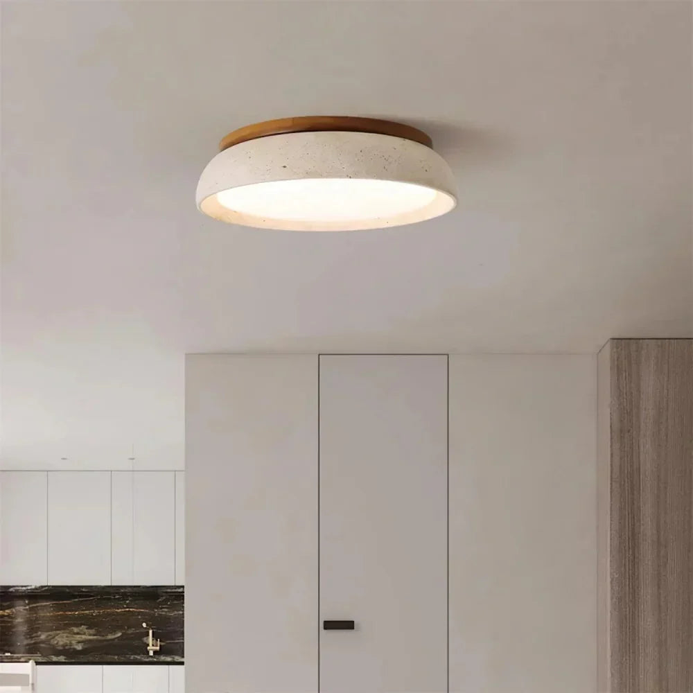 Veliana Wabi-Sabi Travertin Deckenleuchte – handgefertigte Stein-Deckenlampe