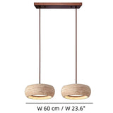 Yannick Wabi Sabi Travertin Pendelleuchte | Esstischlampe aus Naturstein