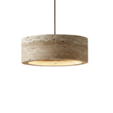 Yannick Wabi Sabi Travertin Pendelleuchte | Esstischlampe aus Naturstein