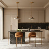 Zola Natural Travertine Pendant Light - Retro Wabi-Sabi LED Ceiling Lamp