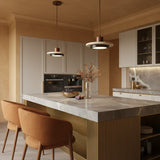 Zola Natural Travertine Pendant Light - Retro Wabi-Sabi LED Ceiling Lamp