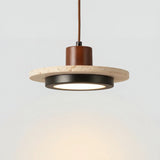 Zola Natural Travertine Pendant Light - Retro Wabi-Sabi LED Ceiling Lamp