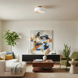 Zora Minimalist Porcelain Ceiling Light | Scandinavian Flush Mount