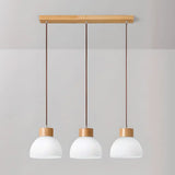 Bragi 3-Light White Ribbed Glass Pendant Lamp | Modern Dining Room Light