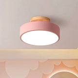 Eir Macaron Runde Deckenleuchte Holzmaserung | Moderne nordische Aufbauleuchte