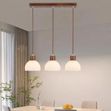 Bragi 3-Light White Ribbed Glass Pendant Lamp | Modern Dining Room Light